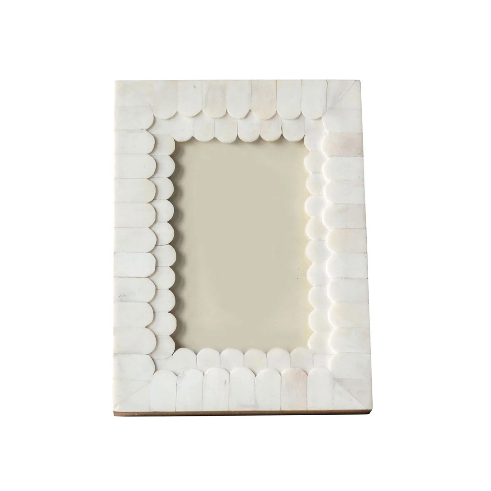 Scalloped Bone Frame | Brooke and Lou