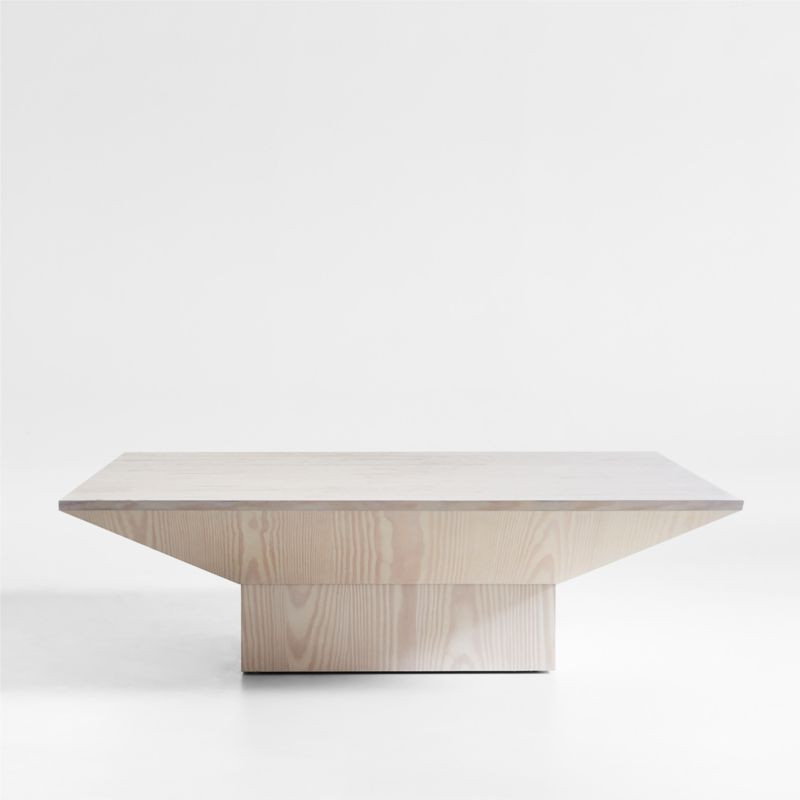 Icon Whitewashed Pine Wood 48" Square Coffee Table + Reviews | Crate & Barrel | Crate & Barrel