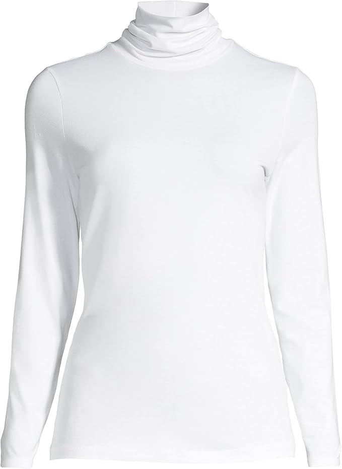 Lands' End Women's Tall Lightweight Fitted Long Sleeve Turtleneck | Amazon (US)