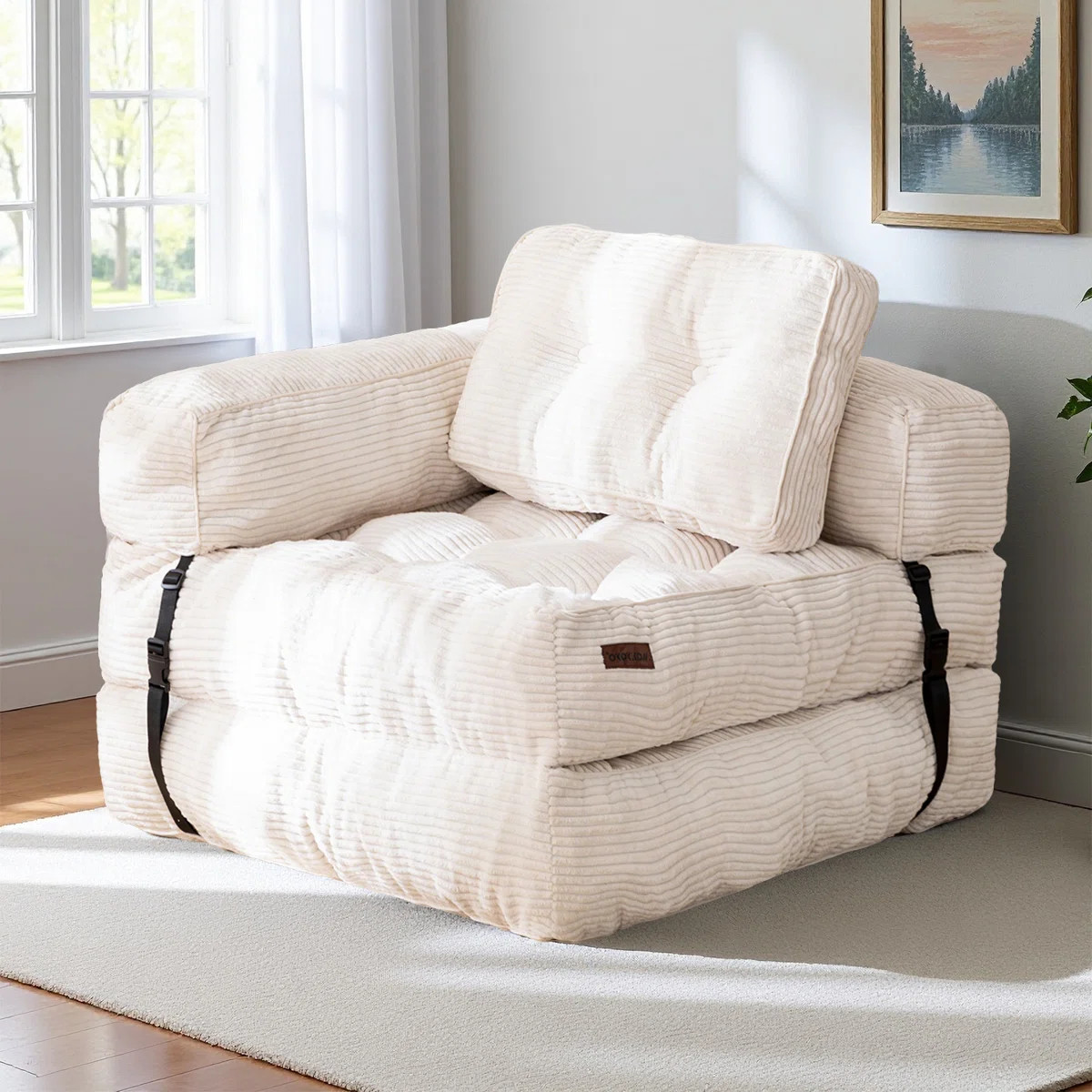 Corduroy Bean Bag Sofa,fold floor Bean Bag sofa bed | Wayfair North America