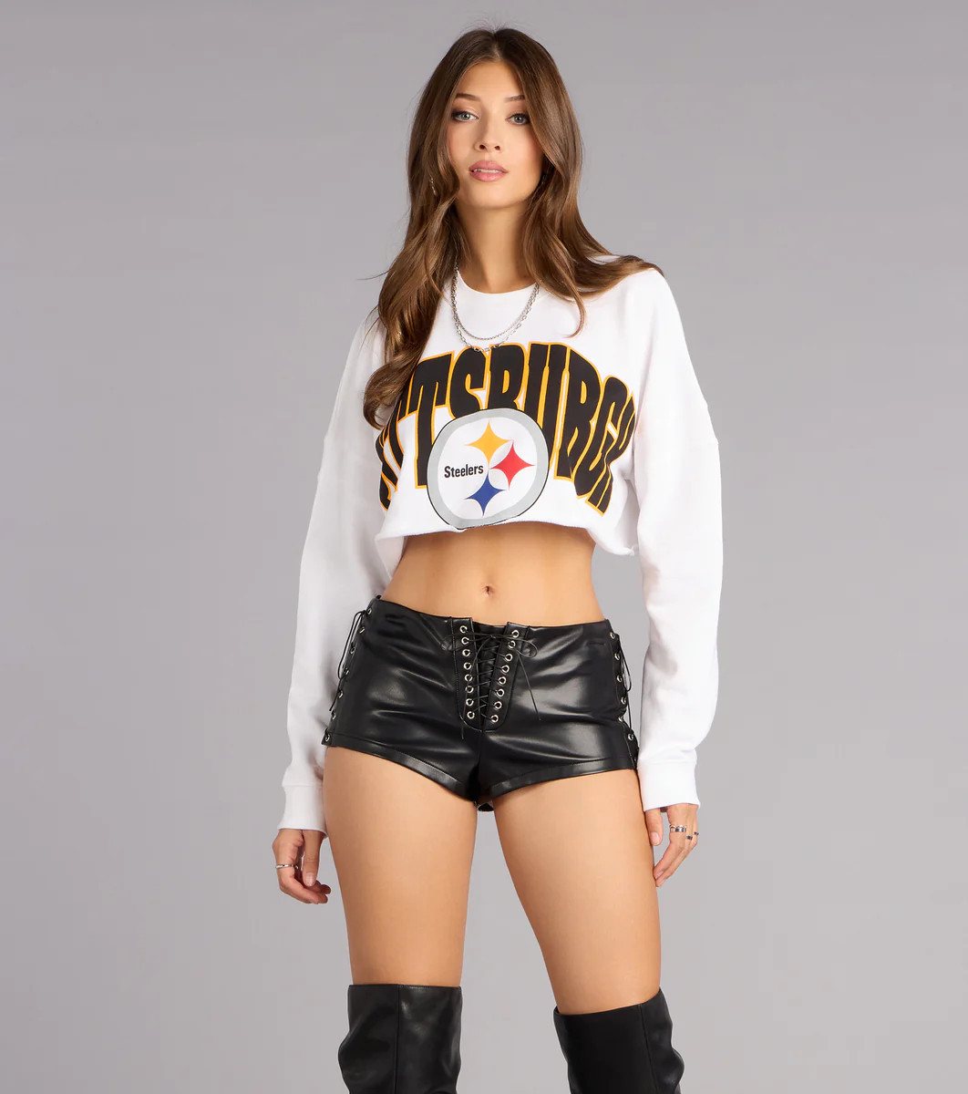 Ultra Game NFL Pittsburgh Steelers Crop Sweatshirt | Windsor Stores
