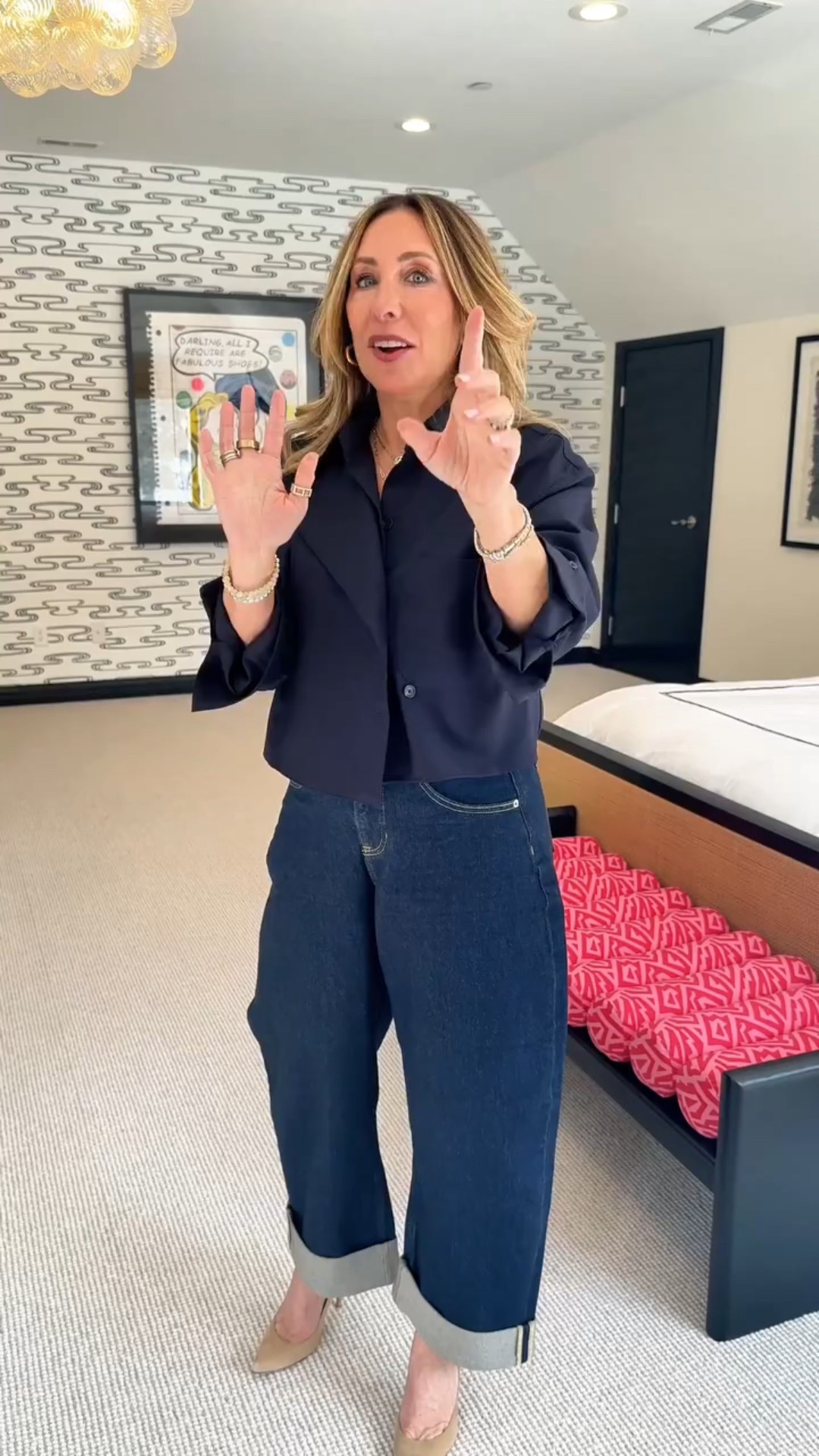 Let me help you take the guesswork out of styling dark denim! When in doubt, you cannot go wrong with navy. It gives a cool, monochromatic look that feels effortless without being too matchy-matchy.

#LTKootd #LTKdayinmylife #LTKgrwm