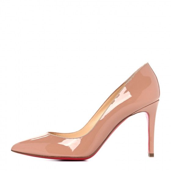 CHRISTIAN LOUBOUTIN Patent Pigalle 85 Pumps 38 Nude | FASHIONPHILE (US)