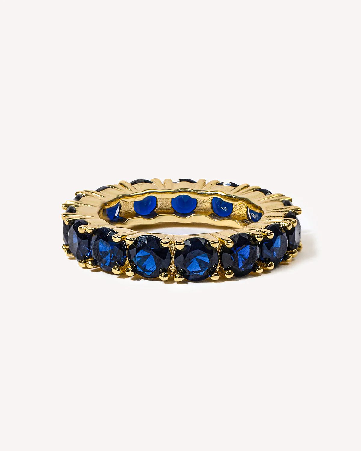 Grand Heiress Ring - Gold|Blue Sapphire Diamondettes | Melinda Maria