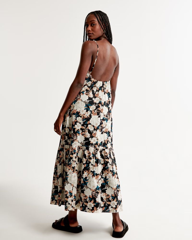 Low Back Babydoll Maxi Dress | Abercrombie & Fitch (US)