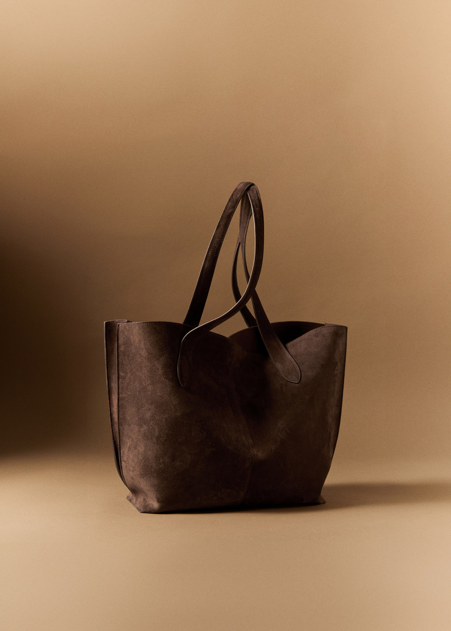 Suede shopper bag - Women | MANGO United Kingdom | MANGO (UK)