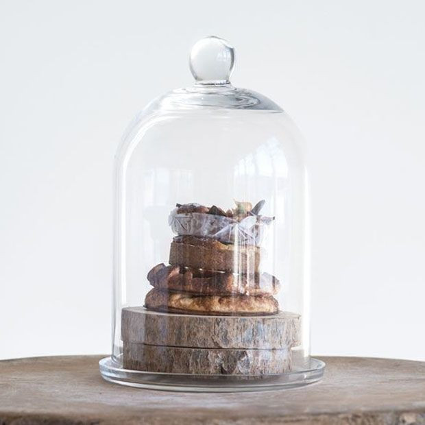 Glass Cloche With Plate | Antique Farm House