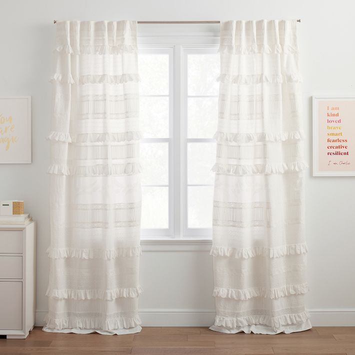 LoveShackFancy Eyelet Curtain | Pottery Barn Teen