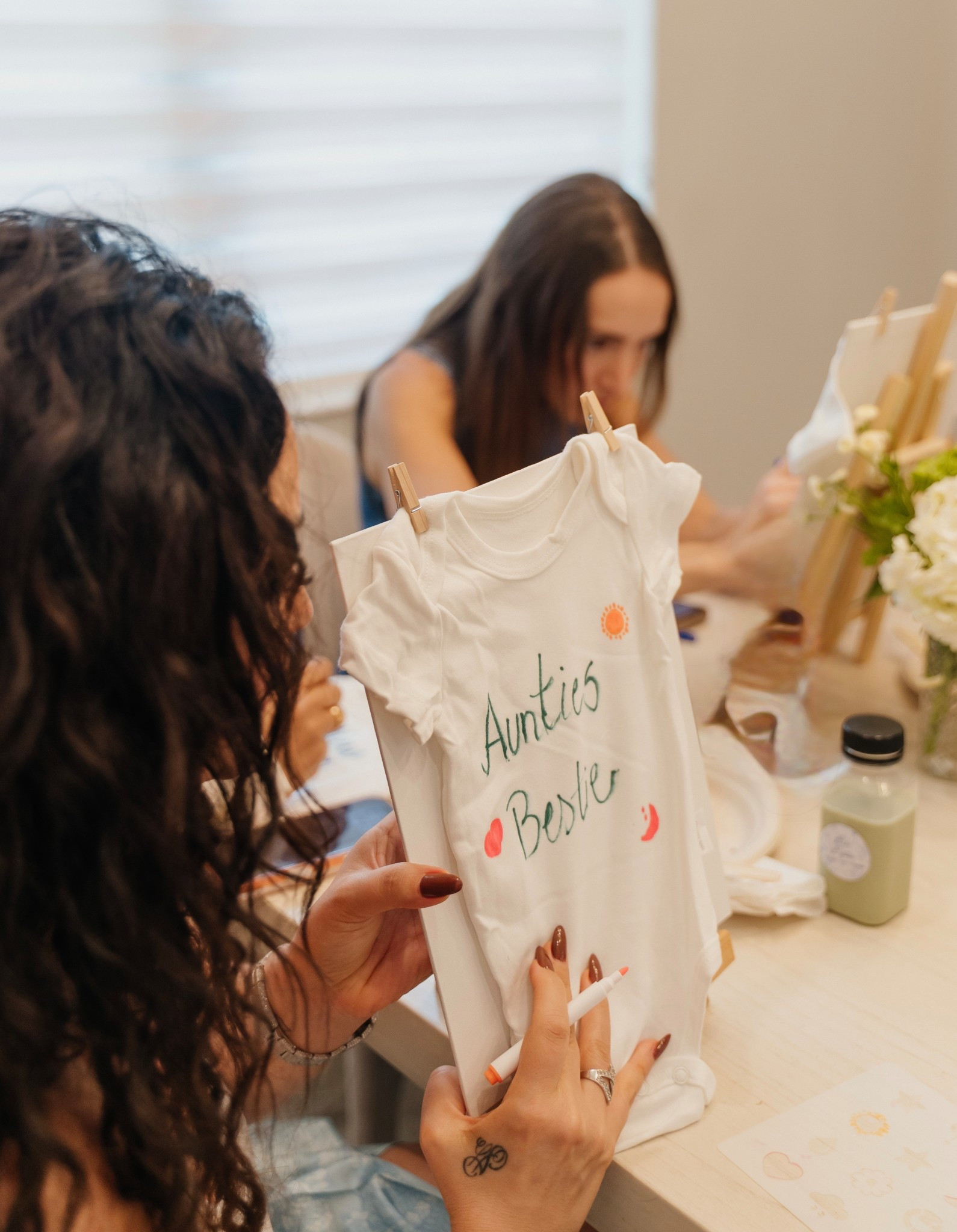 Fun baby shower activity I planned for my sister’s cafe bistro themed shower. I set up a bib and onesie decorating station for the guests. Easels were from target, bibs and onesies from Amazon! 

#LTKParties #LTKHome #LTKFamily