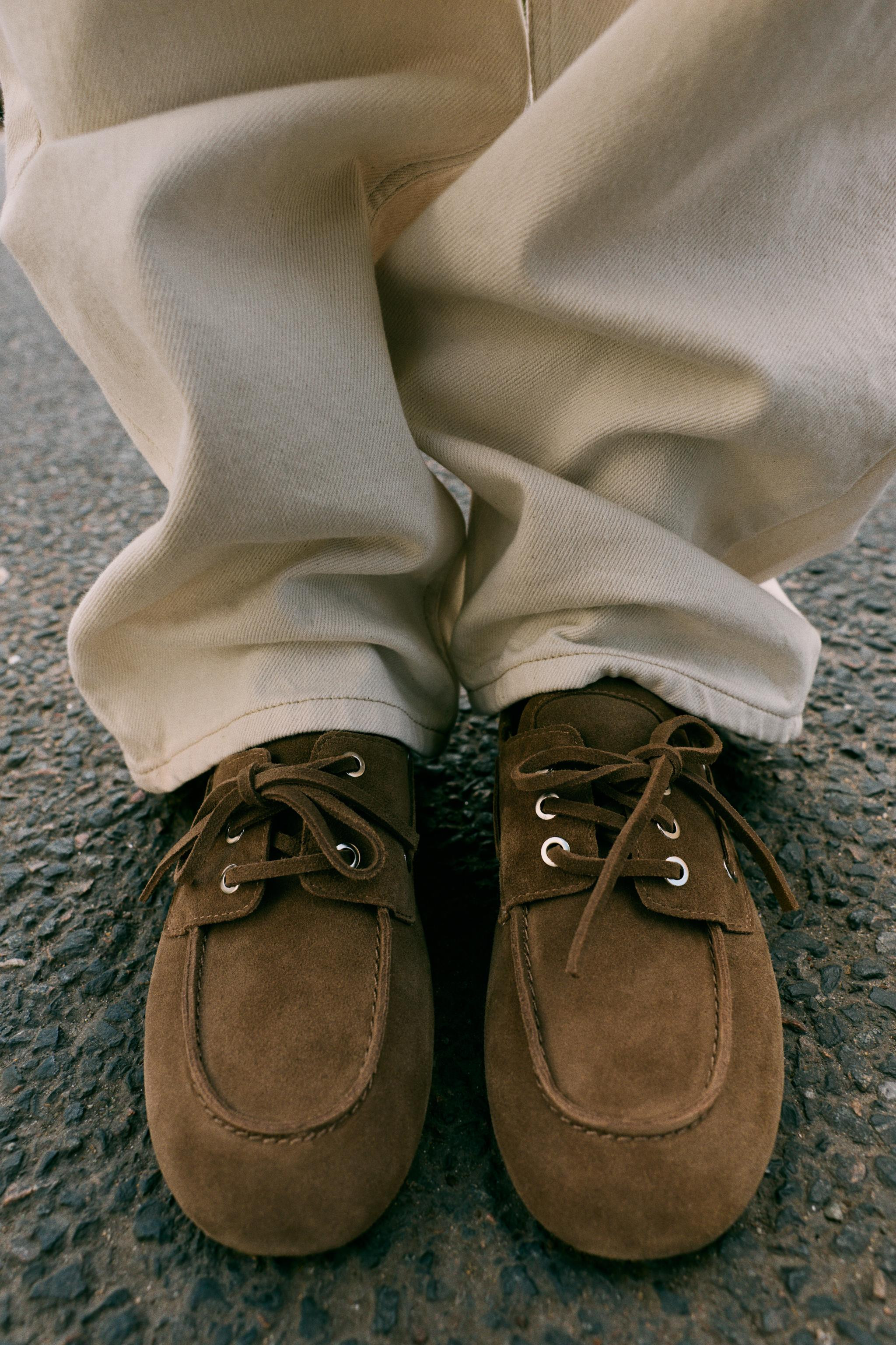 SUEDE NAUTICAL LOAFERS | Zara US