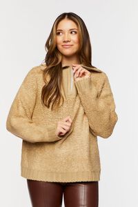 Fuzzy Half Zip-Up Sweater | Forever 21 (US)