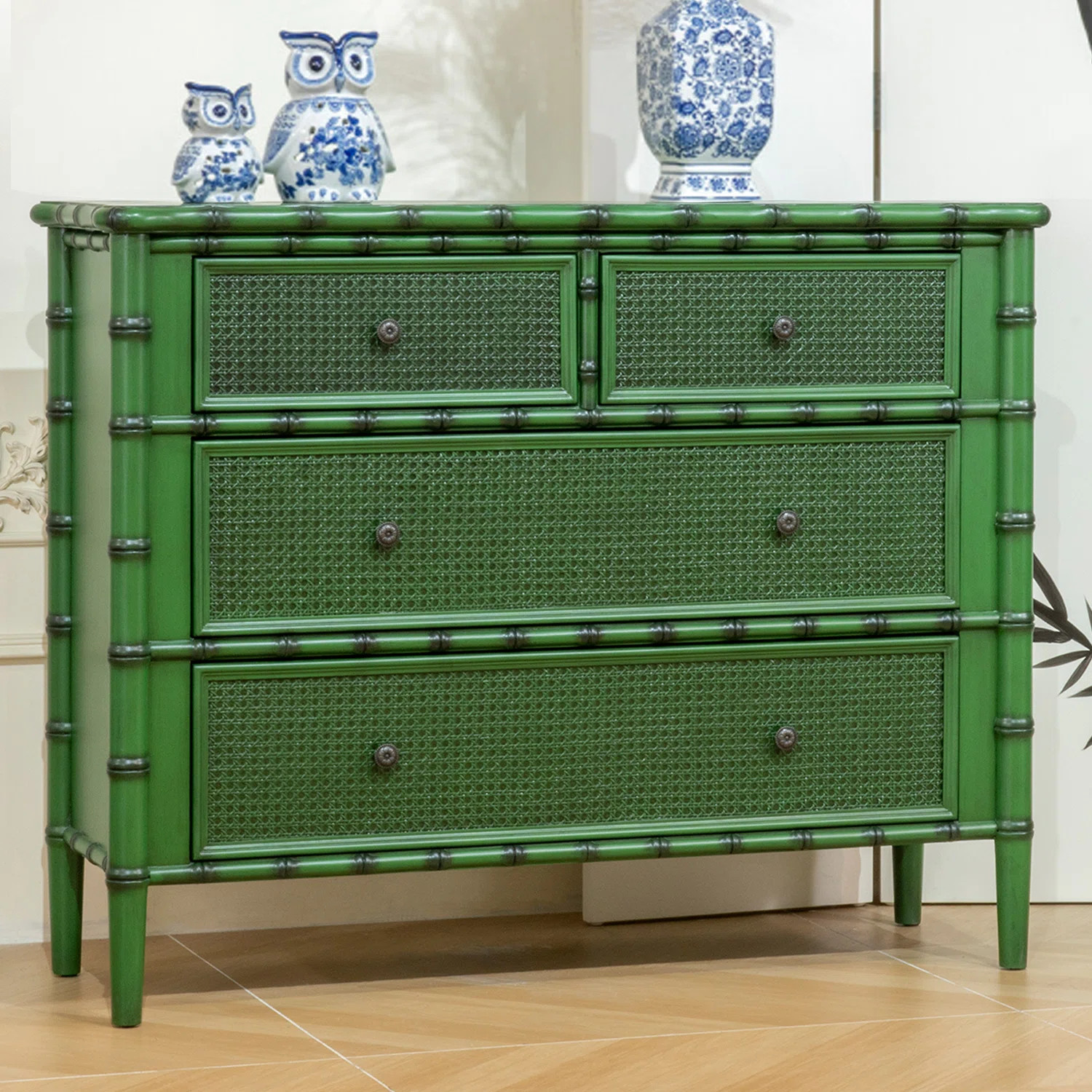 Liu's ink furniture Pastoral Green Four-Drawer Accent Chest | Wayfair | Wayfair North America