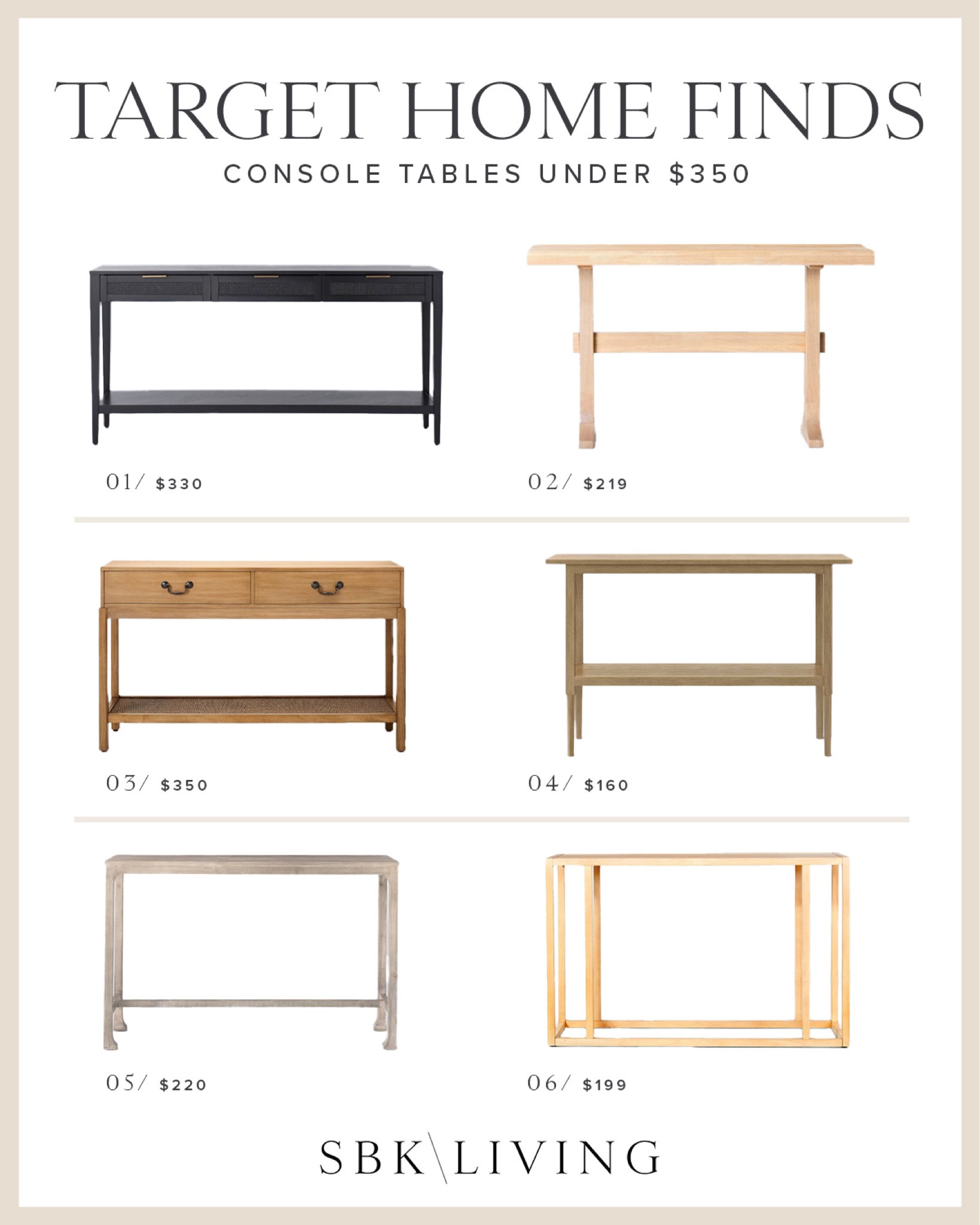 H O M E \ console tables under $350 from Target!

Home decor
Entry
Living room 

#LTKhome