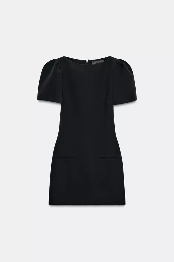 KORT KLÄNNING MED VECK OCH FICKOR | Zara US