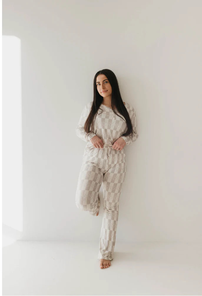 Women's Bamboo Pajama | Smile Checkerboard | Forever French