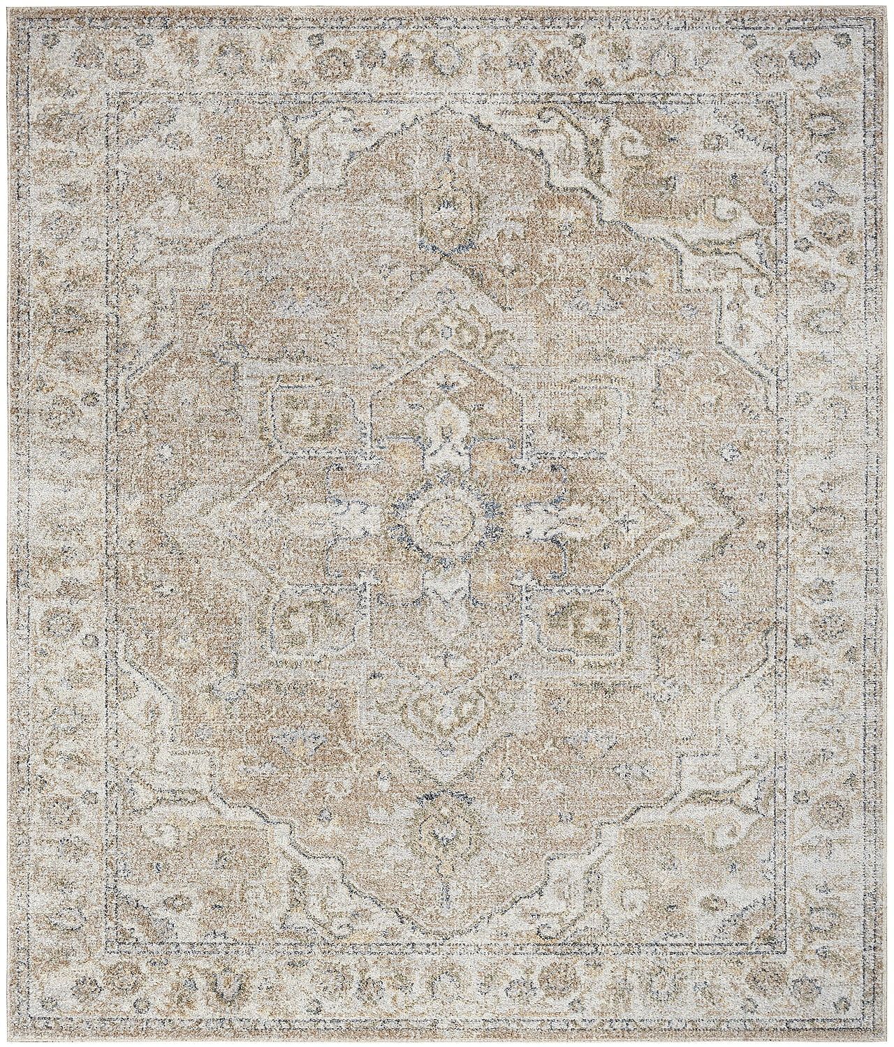 Nourison Astra Machine Washable Persian Beige 7'10" x 10' Area Rug (8x10) | Walmart (US)