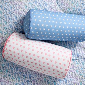 Roller Rabbit Hearts Bolster Pillow | Pottery Barn Teen