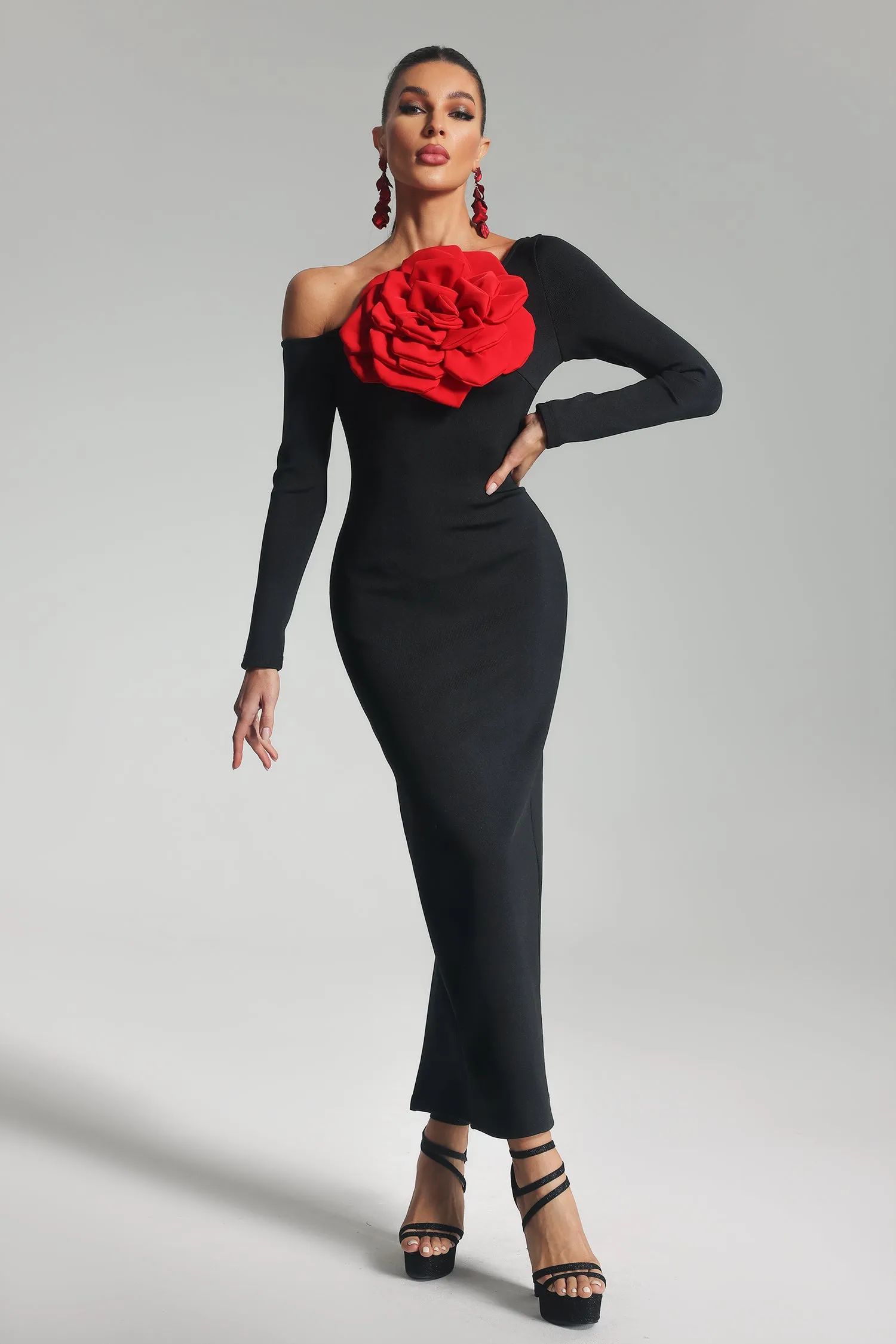 Renate Flower Bandage Maxi Dress | Bellabarnett Affiliate Marketing
