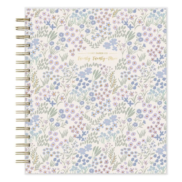 2023 Planner 8"x10" Daily/Monthly Frosted Cover Tillie Lilac - Ivory Paper Co | Target