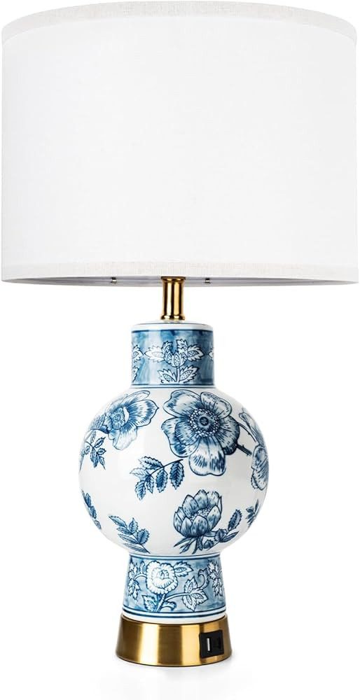 Vase-designed Table Lamp for Bedroom, Bedside Lamps for Nightstand, Minimalist Night Stand Light ... | Amazon (US)
