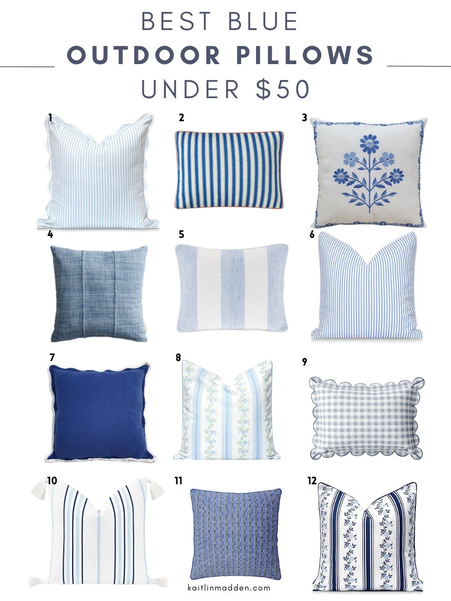 The prettiest blue patio pillows! 

#LTKHome
