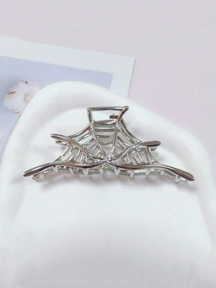 1pc Women's Silver Spider Web Shaped Alloy Hair Claw Clip Hair Accessory, Gothic Style Street Hal... | SHEIN
