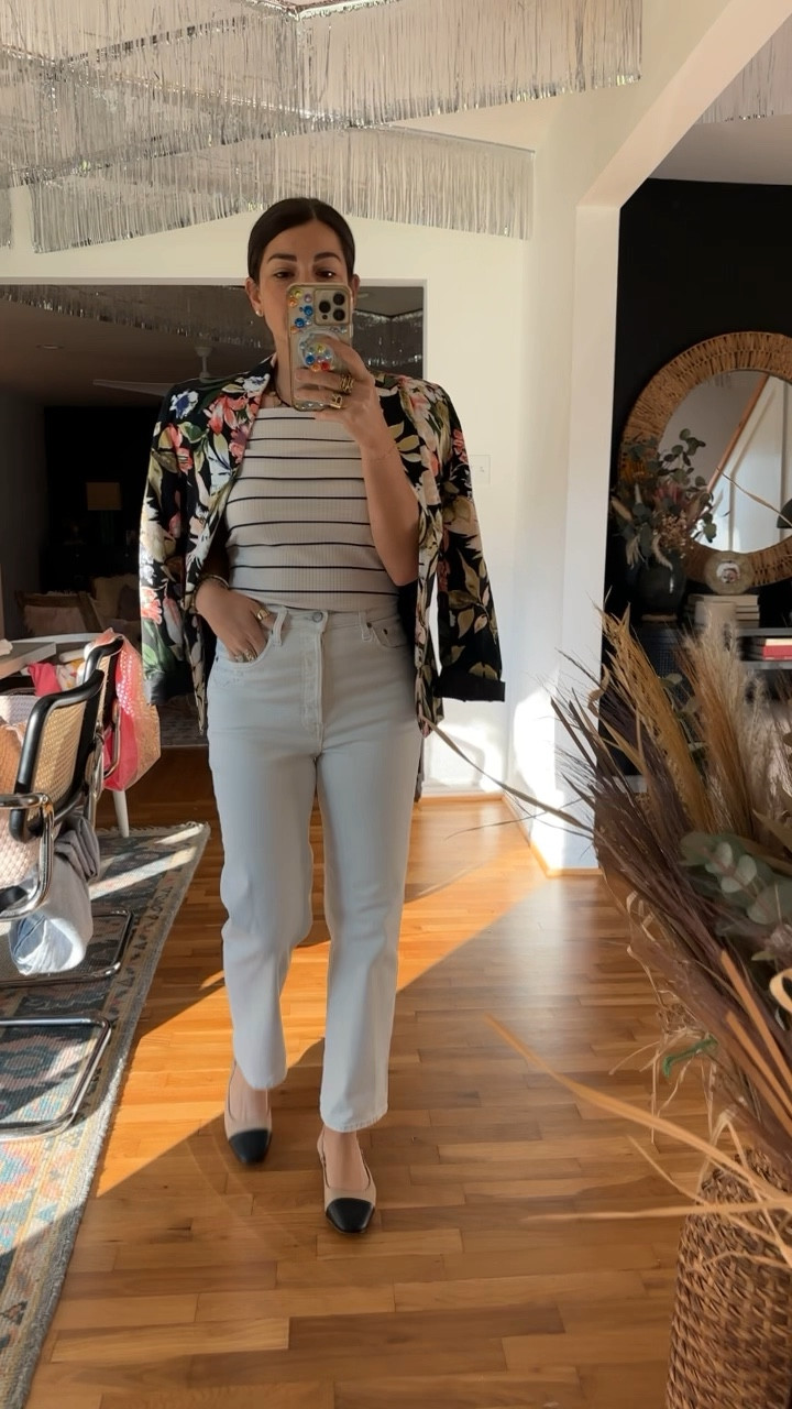 Styling with the cutest $12 Target top! 

It’s easy for me to get caught up in a quick top and pants and put the door (kids am I right?) so I’ve been trying to put together more meaningful and styled looks. It makes me feel more put together and makes my fashion heart happy 🖤

Love pairing this top with a similar tone of pants, makes for a clean and professional look! Topped with a fun blazer and sensible heel and I’m good to go for my meetings today!

#LTKStyleTip #LTKFindsUnder50 #LTKWorkwear