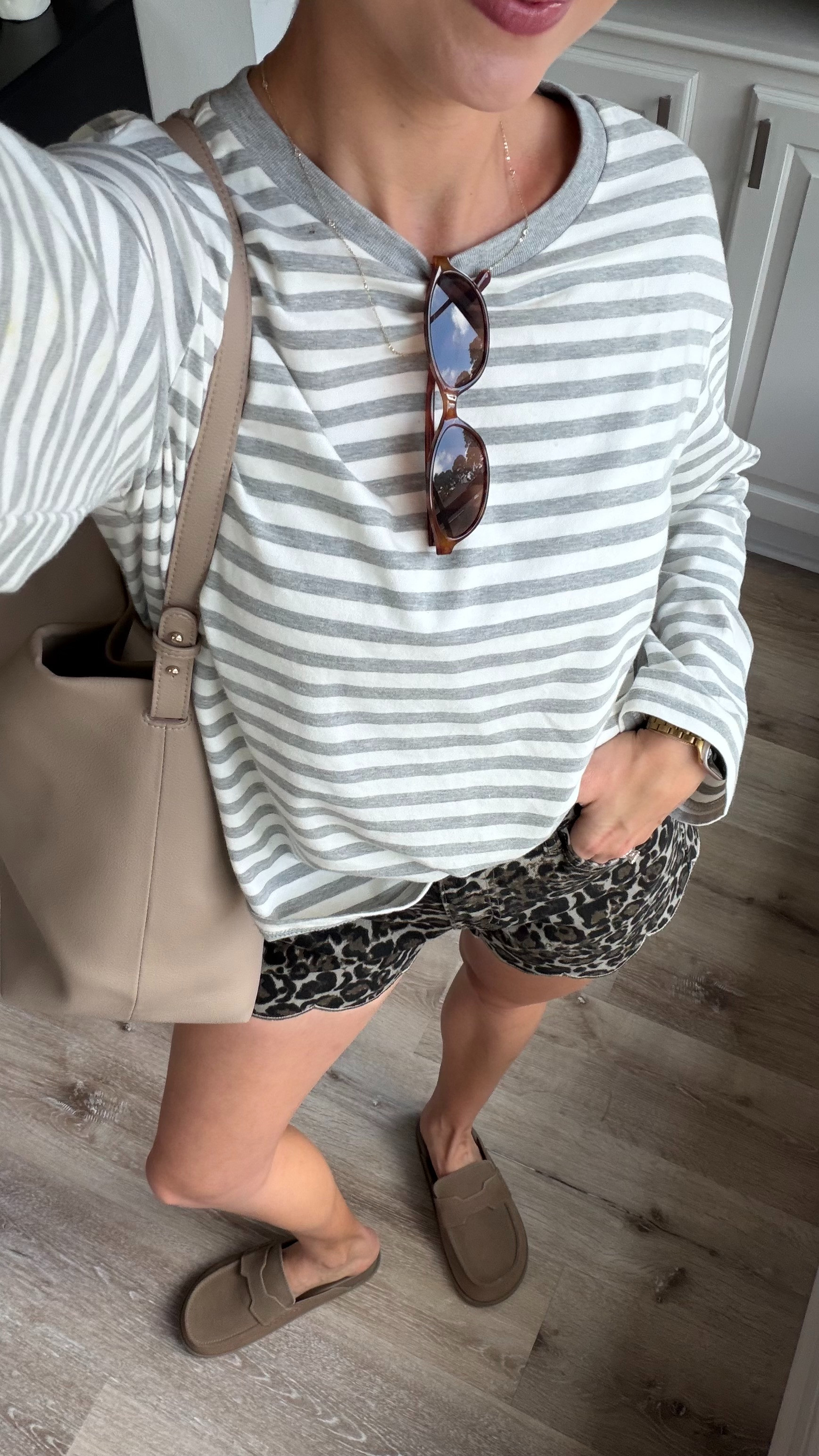 Cute, comfy fall ootd | S in long sleeve, 2 in shorts  

 #LTKootd