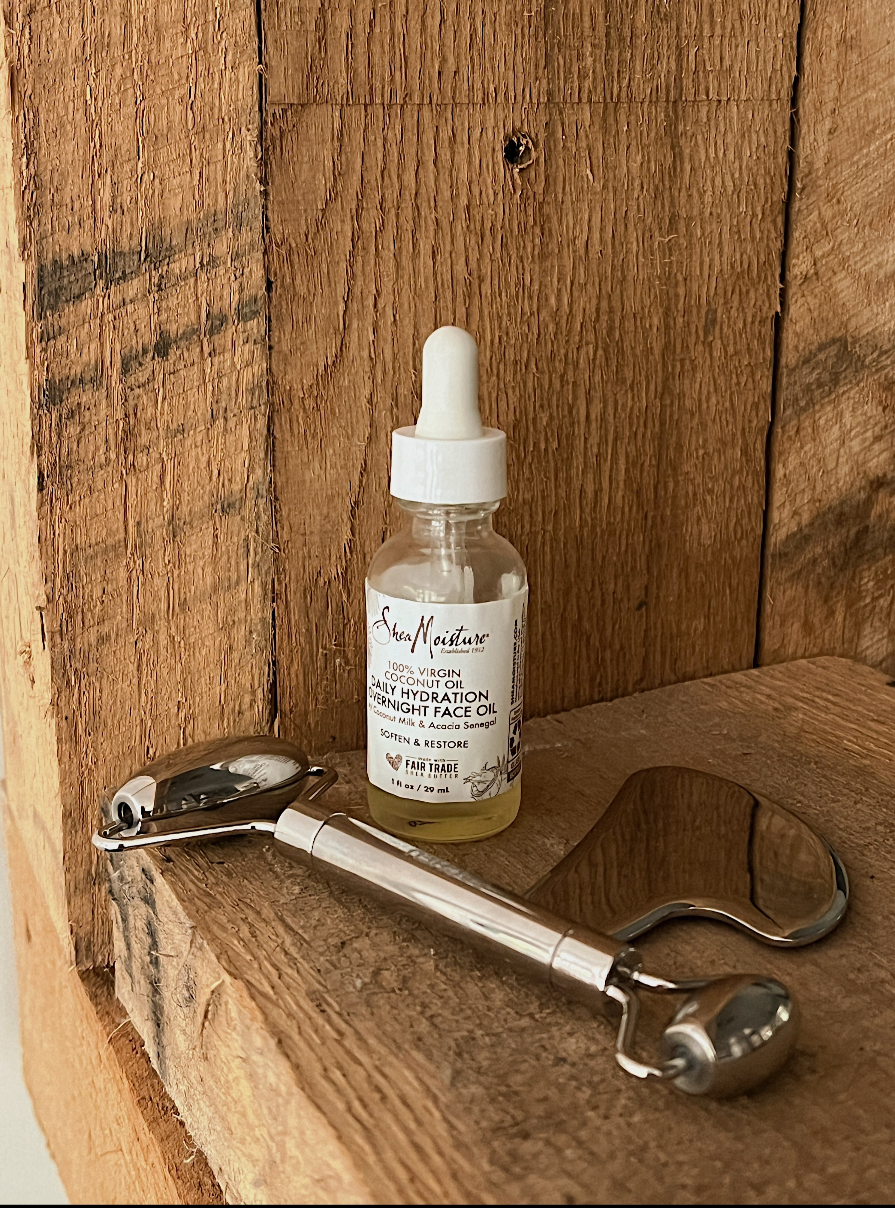 Truly a treat to do this on my face at night when I want to wind down my day with my skincare routine. I use the coconut oil to allow the gua sha tool to move smoothly over my skin, leaving it feeling smoothed, tightened, and refreshed. Then I rinse it off thoroughly!  

 