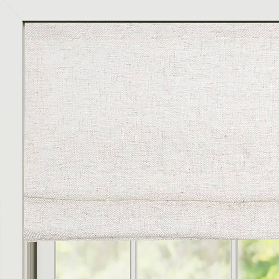 Cordless Linen Roman Shades, Premium Blackout Roman Window Shades, Custom Washable Fabric Roman S... | Amazon (US)