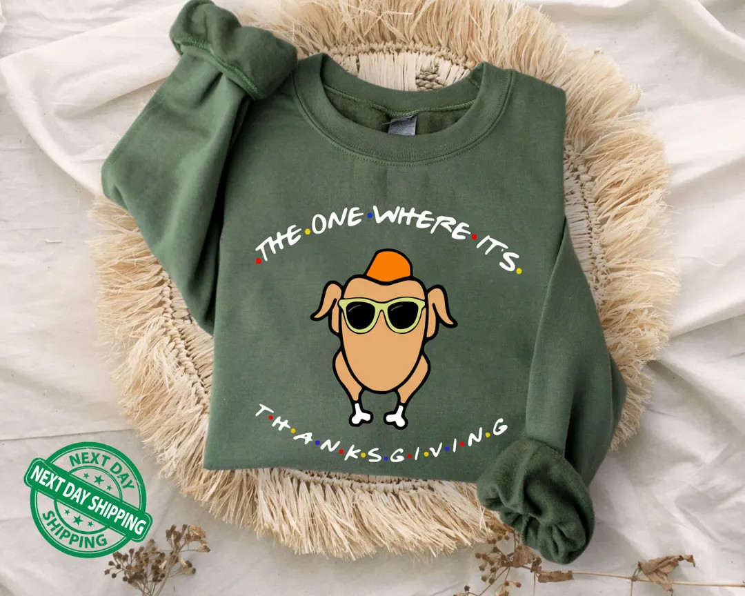 The One Where It's Thanksgiving Sweatshirt, The One Where It’s Thanksgiving Sweatshirt, Thanksg... | Etsy (US)