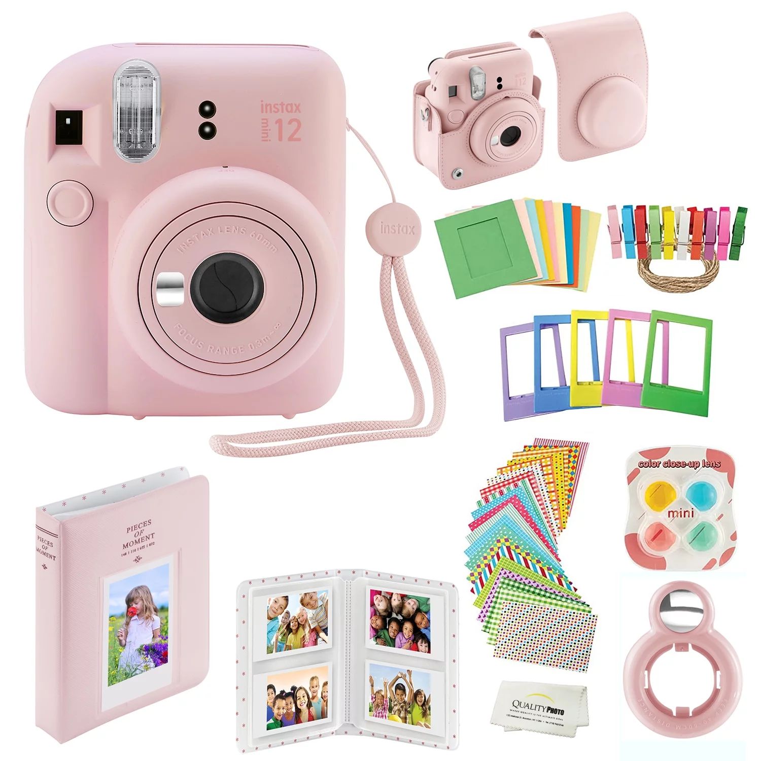 Fujifilm Instax Mini 12 Instant Camera with Case, Decoration Stickers, Frames, Photo Album and Mo... | Walmart (US)