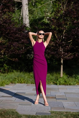 Hadley Dress - Aubergine | Julia Amory