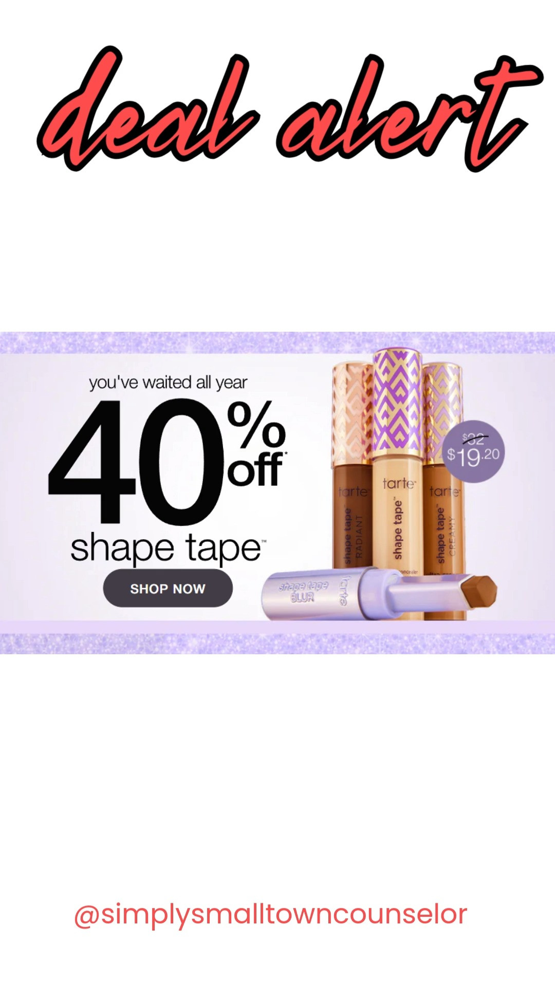 Deal alert- Tarte shape tape is 40% off! 

 #LTKSaleAlert #LTKFindsUnder50 #LTKBeauty