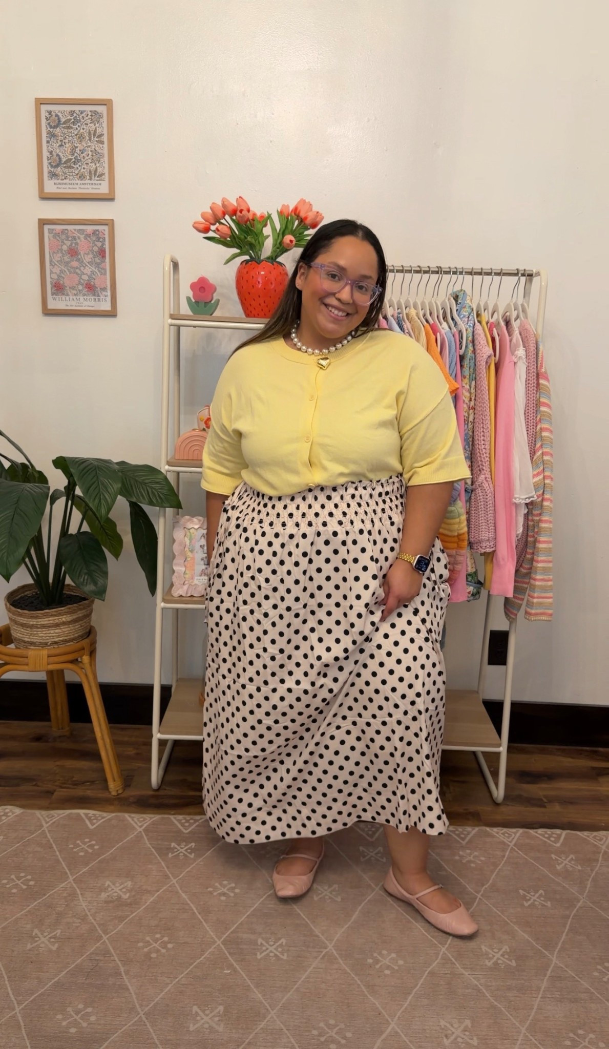 Fun polka dot skirt on a size 16 I’m wearing the XXL it’s very stretchy and has pockets! 

#LTKootd #LTKPlusSize #LTKPetite