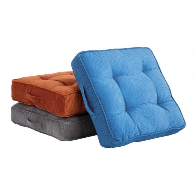 Tufted Corduroy Gusseted Floor Cushion | World Market