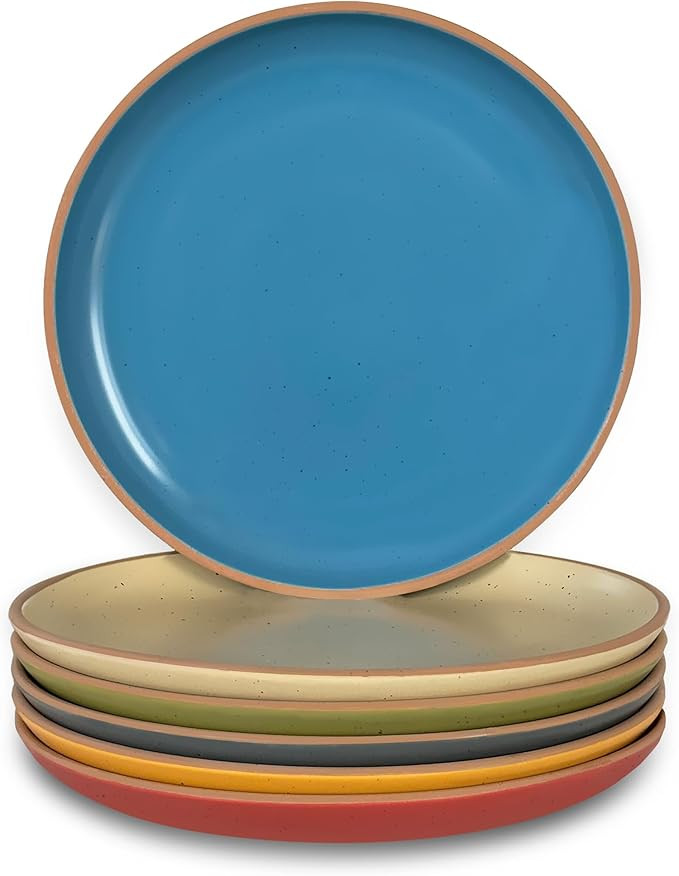 Mora Ceramic Artisan Matte Plates Set, 7.8 in - Set of 6 - The Dessert, Salad, Appetizer, Small D... | Amazon (US)