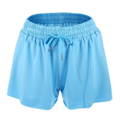 Unique Bargains Womens Flowy Running Shorts Casual High Waisted Workout Shorts 1Pc Blue S | Target