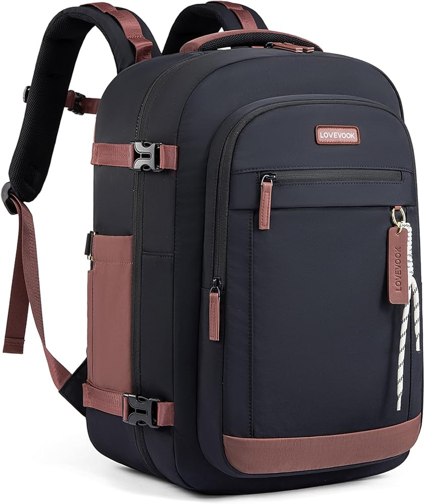 LOVEVOOK 40L Travel Backpack for Men & Women, Airline Approved Carry On Luggage, TSA Personal Ite... | Amazon (US)