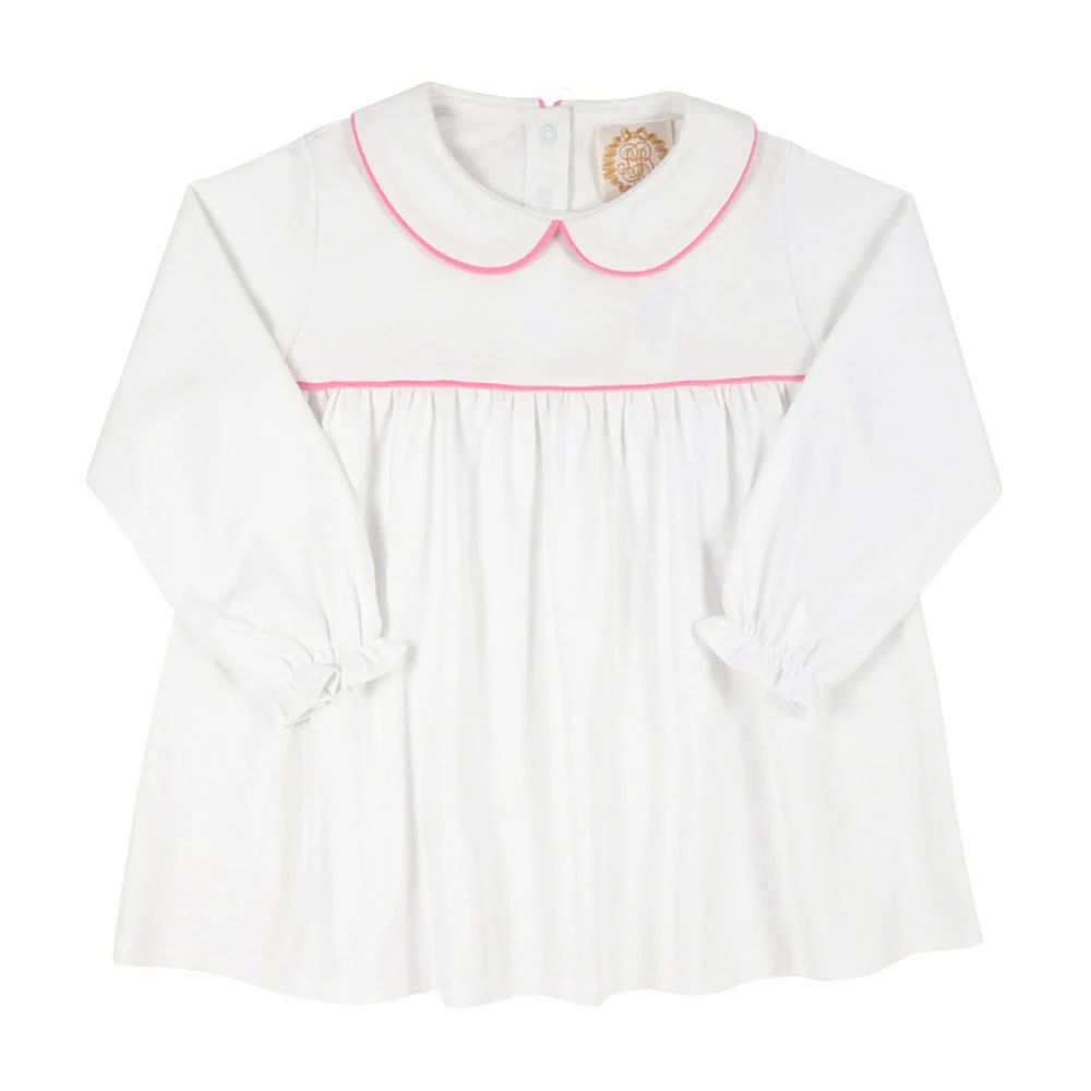 Maude's A-Line Top - Worth Avenue White with Hamptons Hot Pink | The Beaufort Bonnet Company