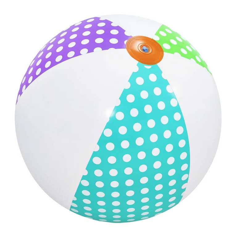 Bluescape 25 in. Jumbo Multicolor Beach and Inflatable Pool Ball, Child Unisex, Ages 3+ | Walmart (US)