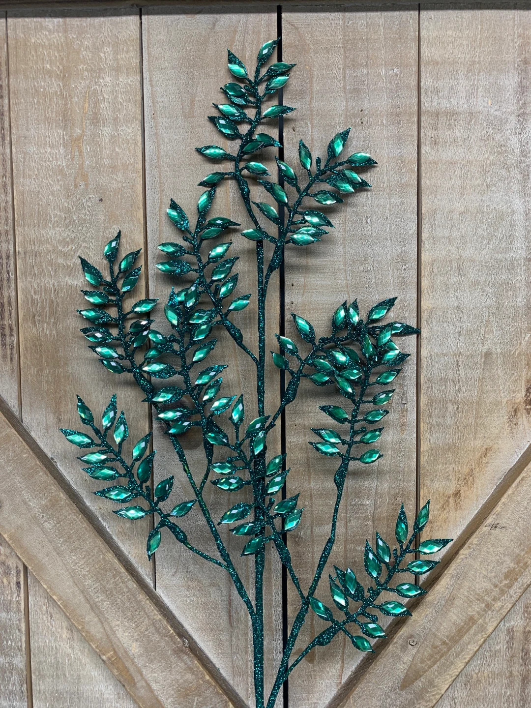 30 Inch, Emerald Green Jeweled Leaf Spray, Wreath Supplies, Centerpiece Decor, Tree Decor | Etsy (US)