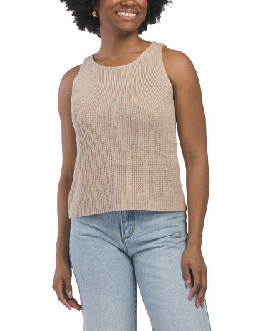 Braided Neck Crochet Sweater Tank | TJ Maxx