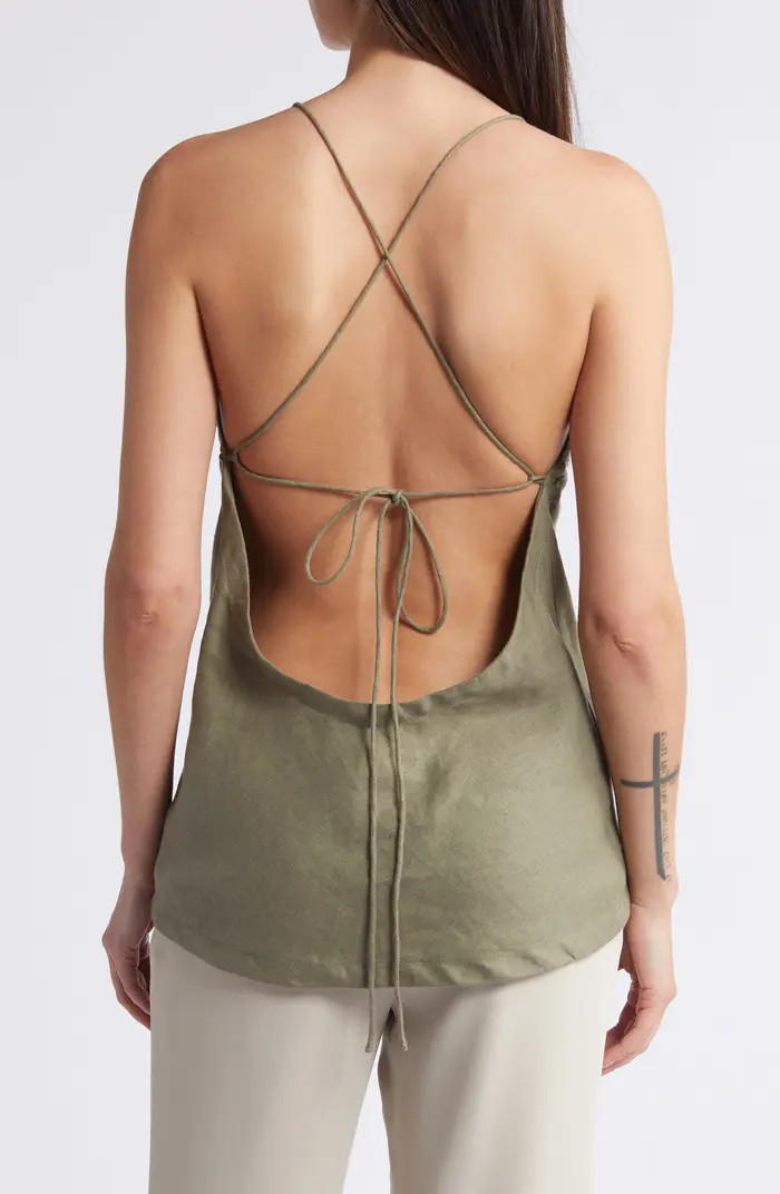 Faithfull the Brand Antibes Sleeveless Tie Back Linen Top | Nordstromrack | Nordstrom Rack