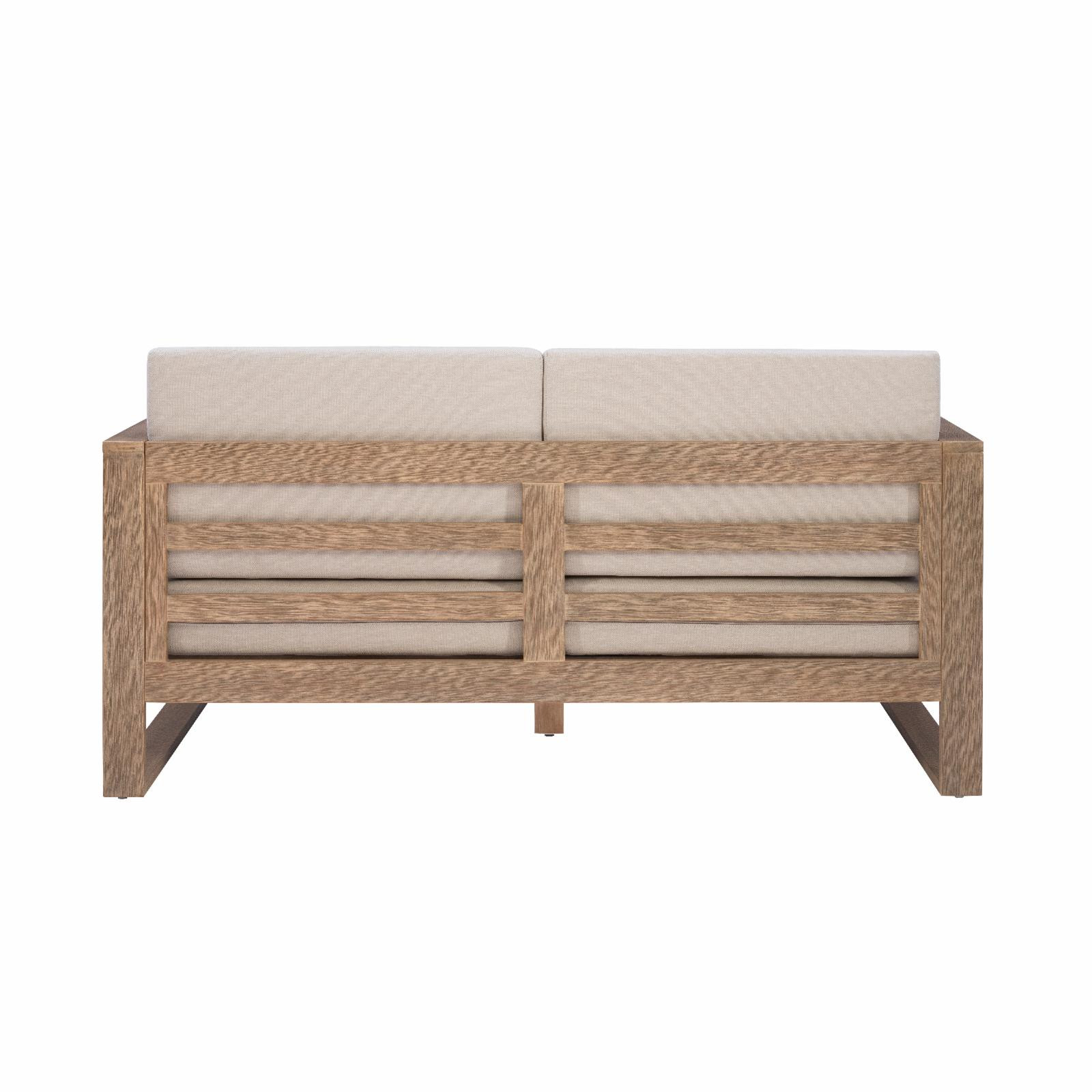 Linon Silas 2-Seater Outdoor Sofa - Natural/Beige | Walmart (US)