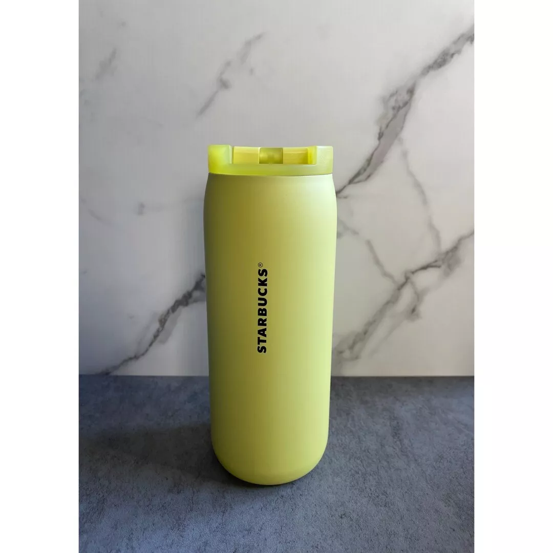 Starbucks 2023 Winter Meadow Yellow Soft Touch Grid 24 Oz Venti Cold Cup  Tumbler