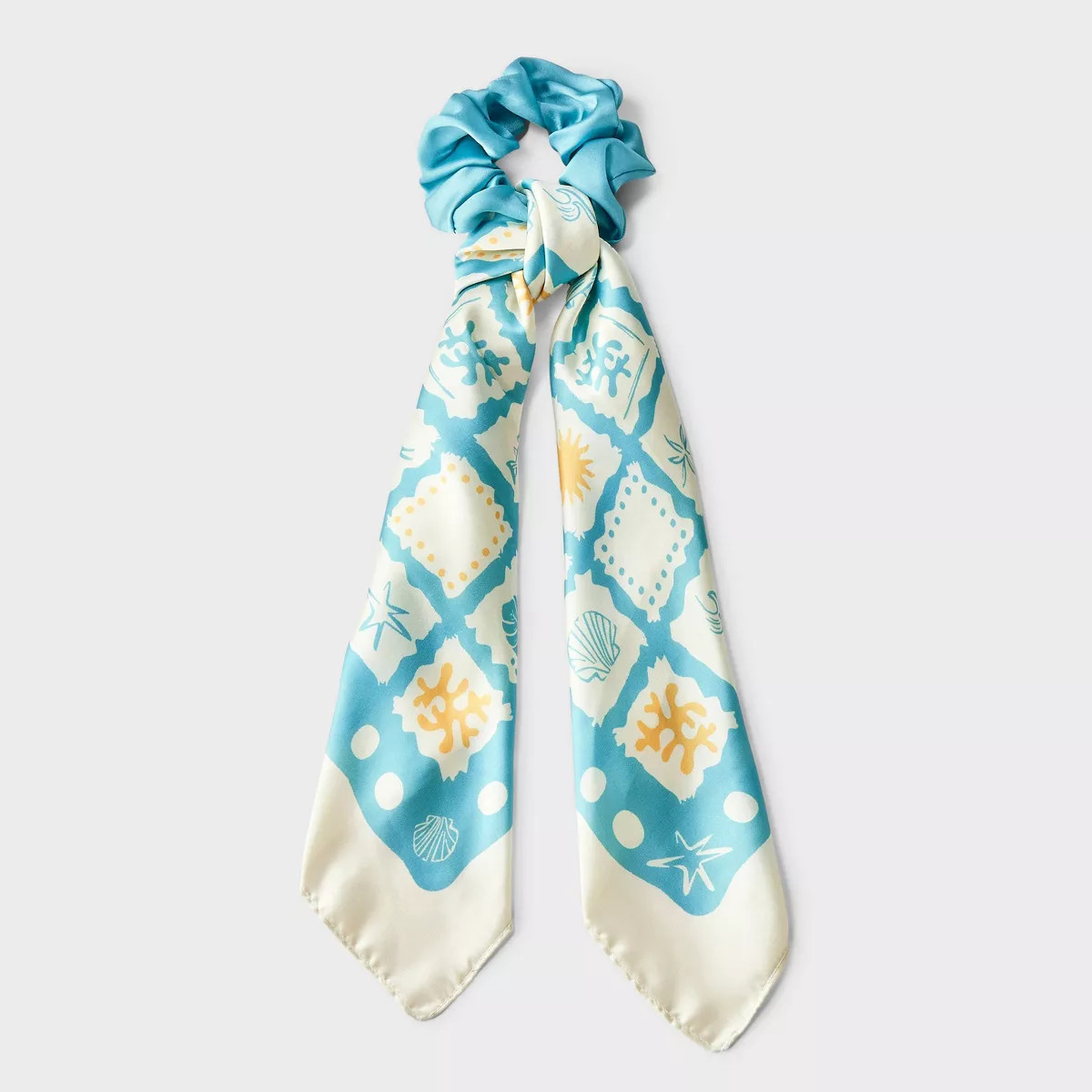 Coastal Tile Print Hair Twister and Scarf Set 2pc - A New Day™ Blue | Target