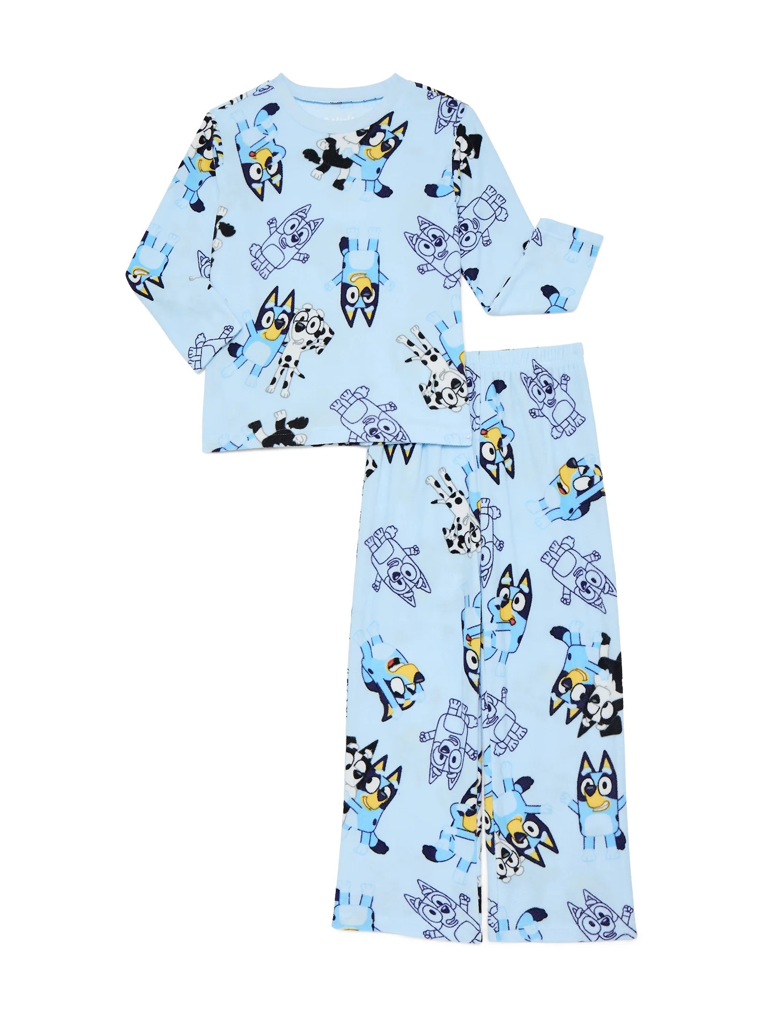 Bluey Girls Holiday Long Sleeve Top and Pants Pajama Set, 2-Piece, Sizes 4-12 | Walmart (US)