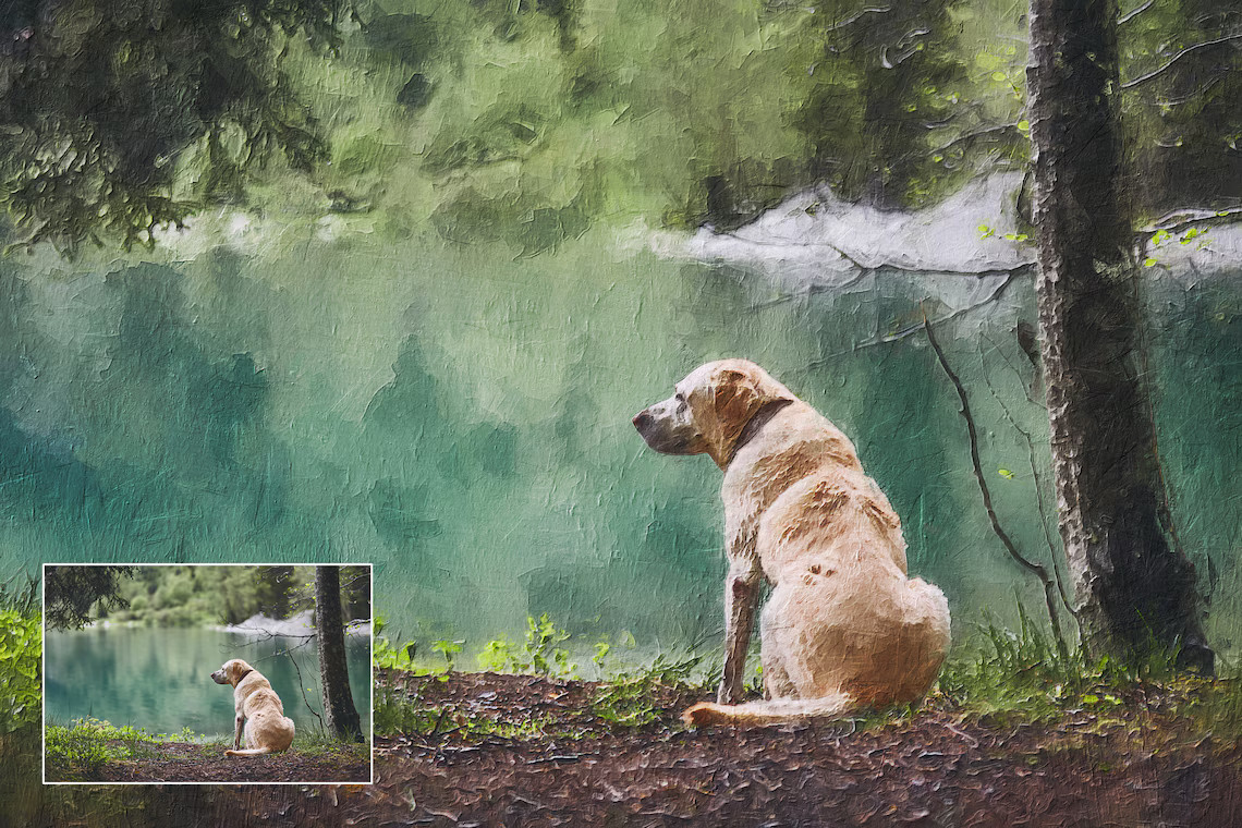 Pet Portrait From Photo, Custom Painting Pet Memorial Gift, Dog Portrait, Personalized Gift, Digi... | Etsy (US)