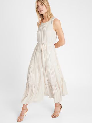 Petite Tiered Midi Dress | Banana Republic (US)